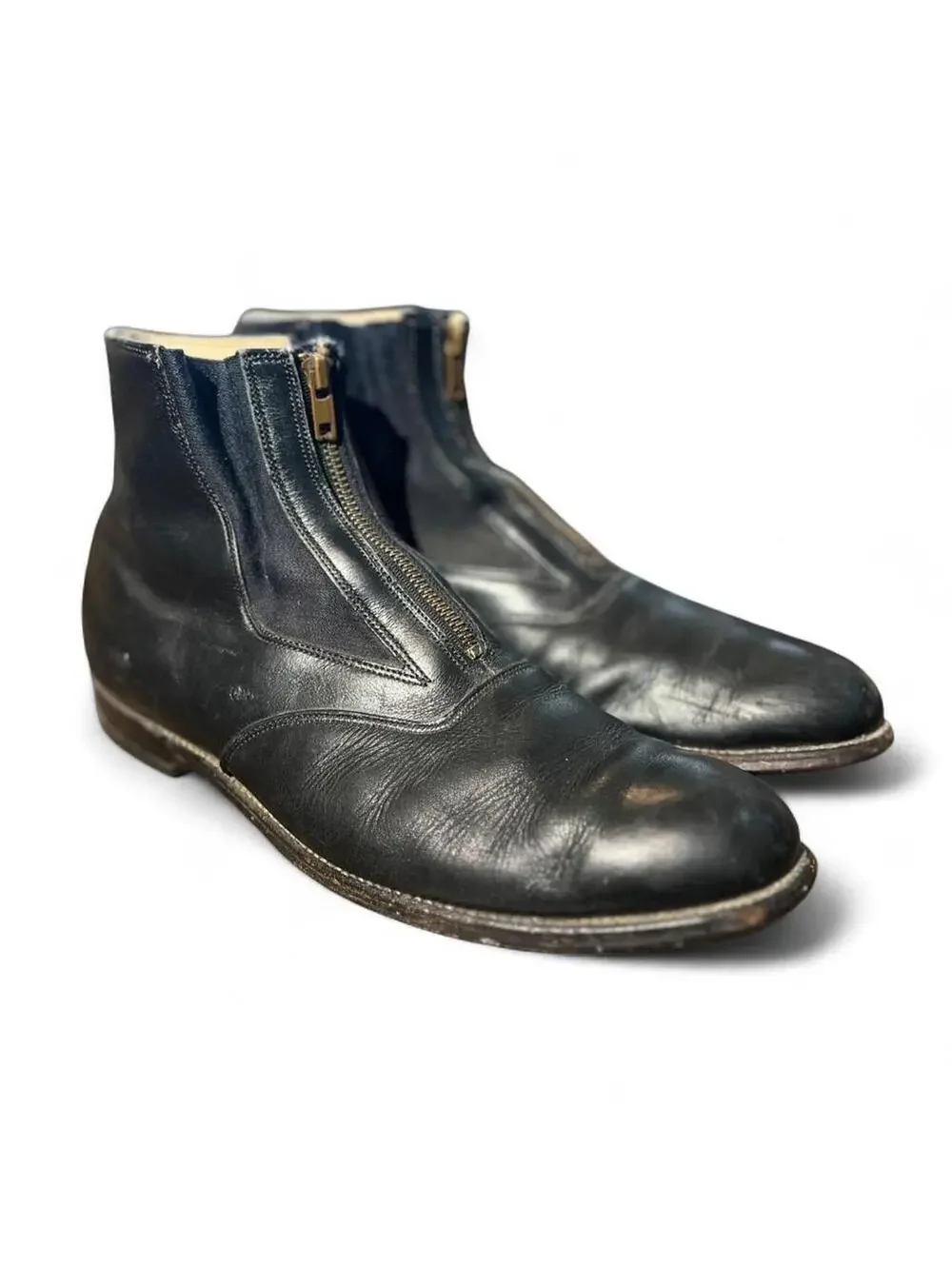 1960s A.M. Kroop & Sons Equestrian BLK Leather Riding Boots